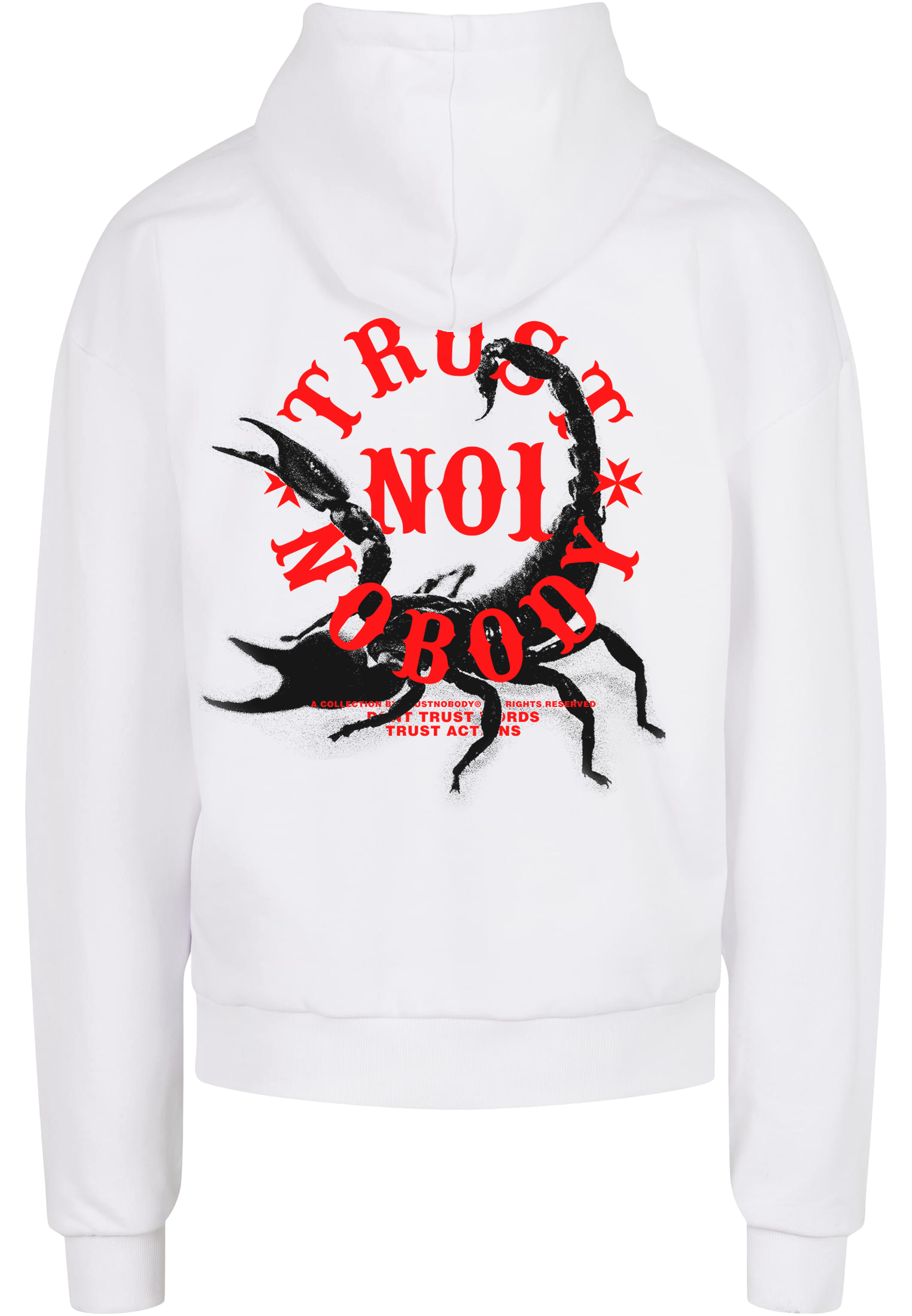 TRUST NOBODY® - Scorpion - Beast Collection - Heavy Oversized Hoody [white/black]