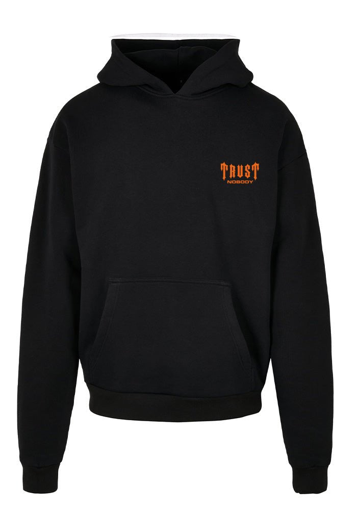 TRUST NOBODY® - Oversized Basic Hoody [black/orange]