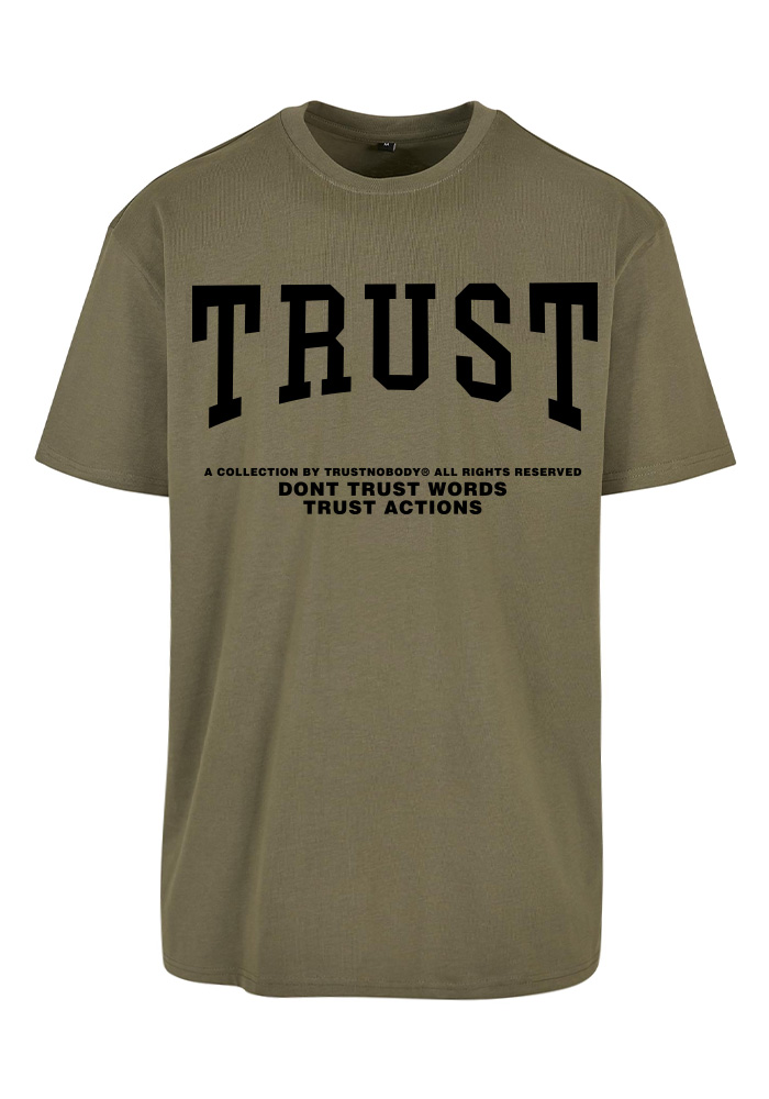 TRUST NOBODY® - TRUST Heavy Oversize Tee [olive/black]