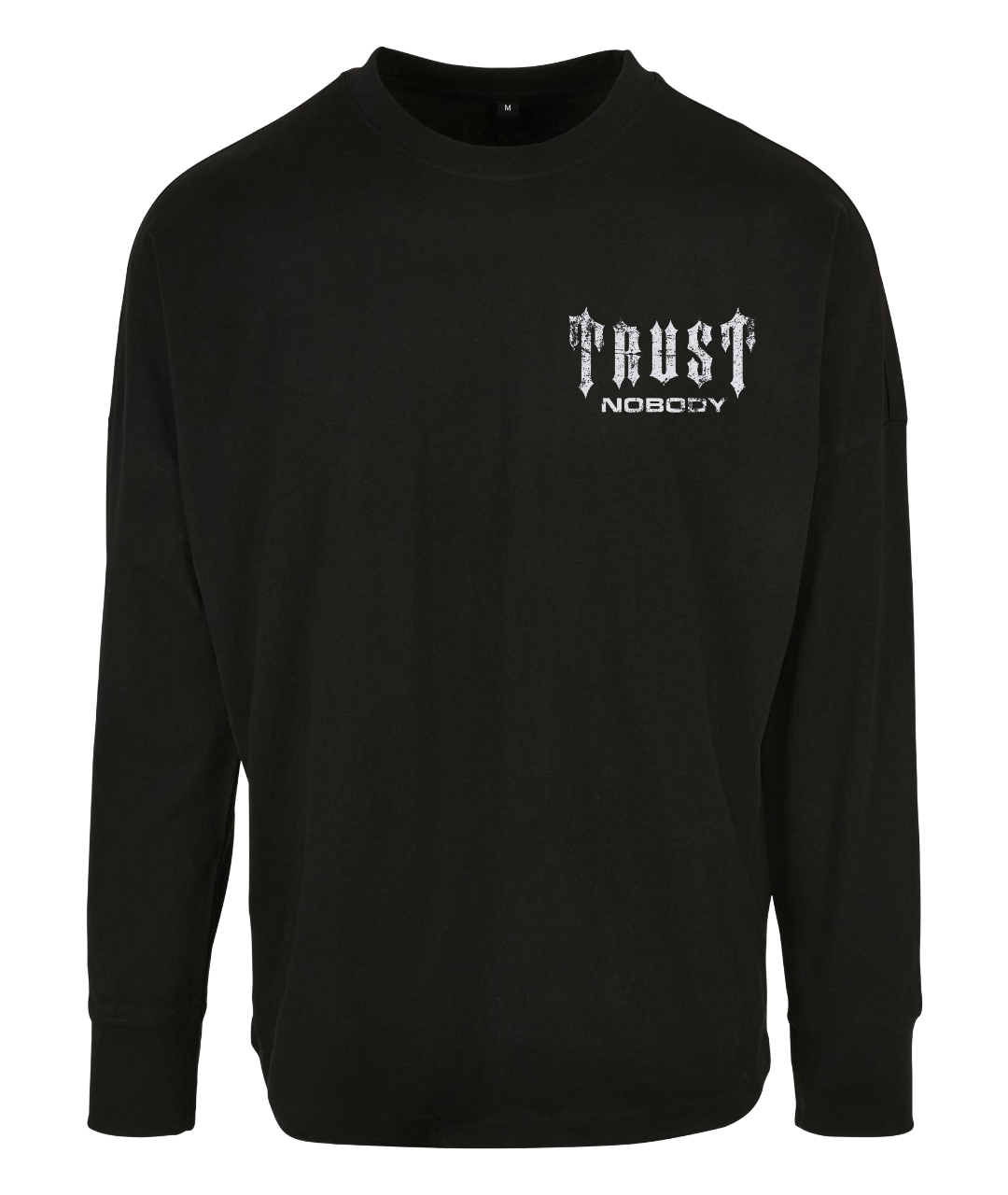 TRUST NOBODY® - Thrash Look - Oversized Cut On Longsleeve [black/white]