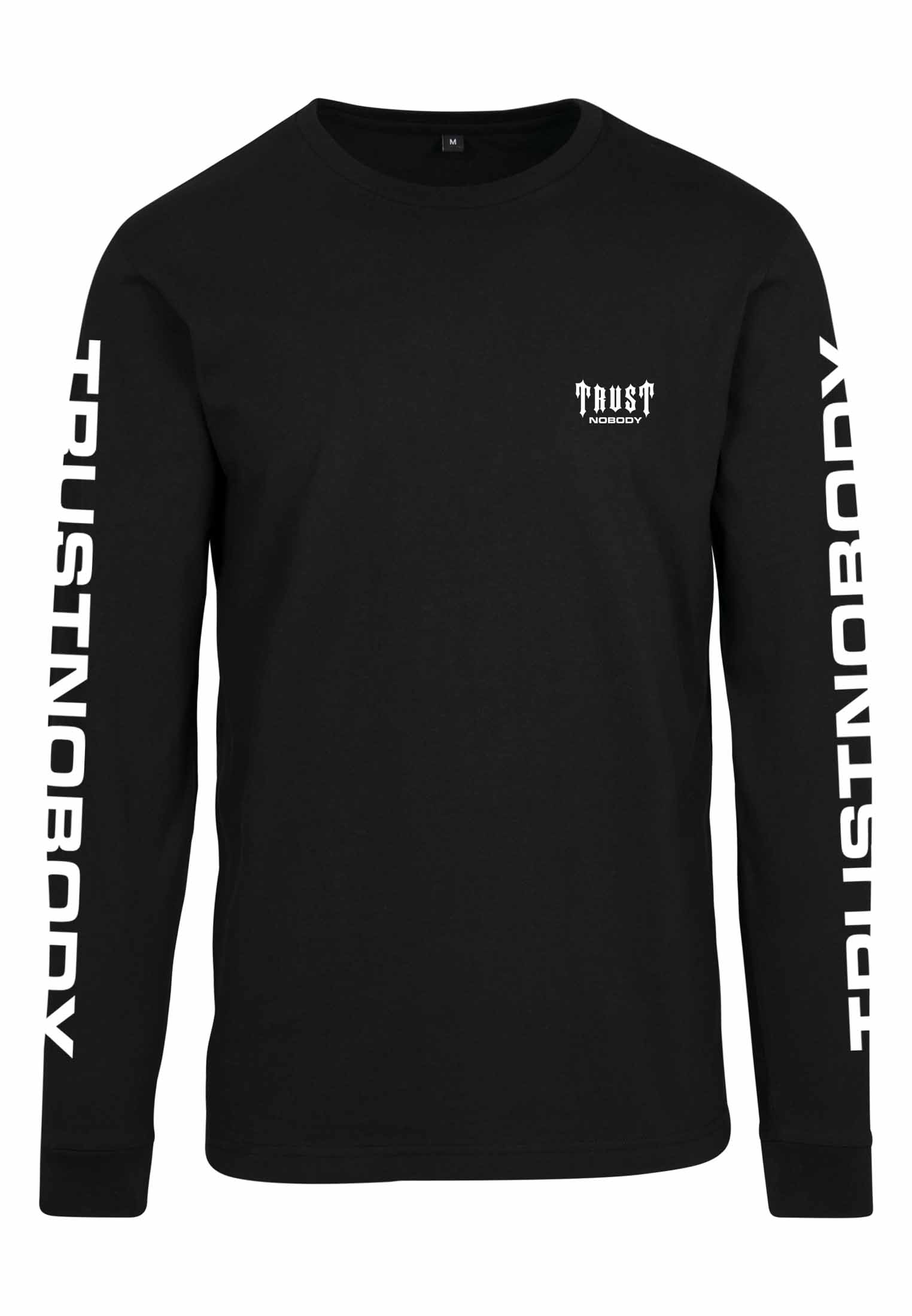 TRUST NOBODY® - Basic - oversized Longsleeve - Sleeve Print  [black/white]