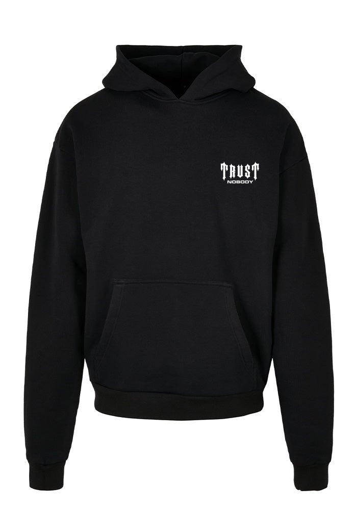 TRUST NOBODY® - Oversized Basic Hoody [black/white]