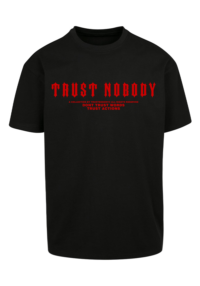 TRUST NOBODY® - TRUST ACTIONS Heavy Oversize Tee [black/red]