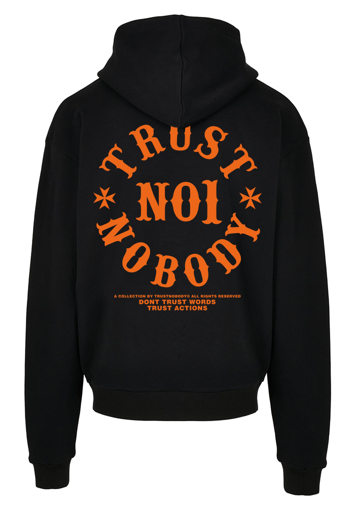 TRUST NOBODY® - TN Oversized Basic Hoody [black/orange]