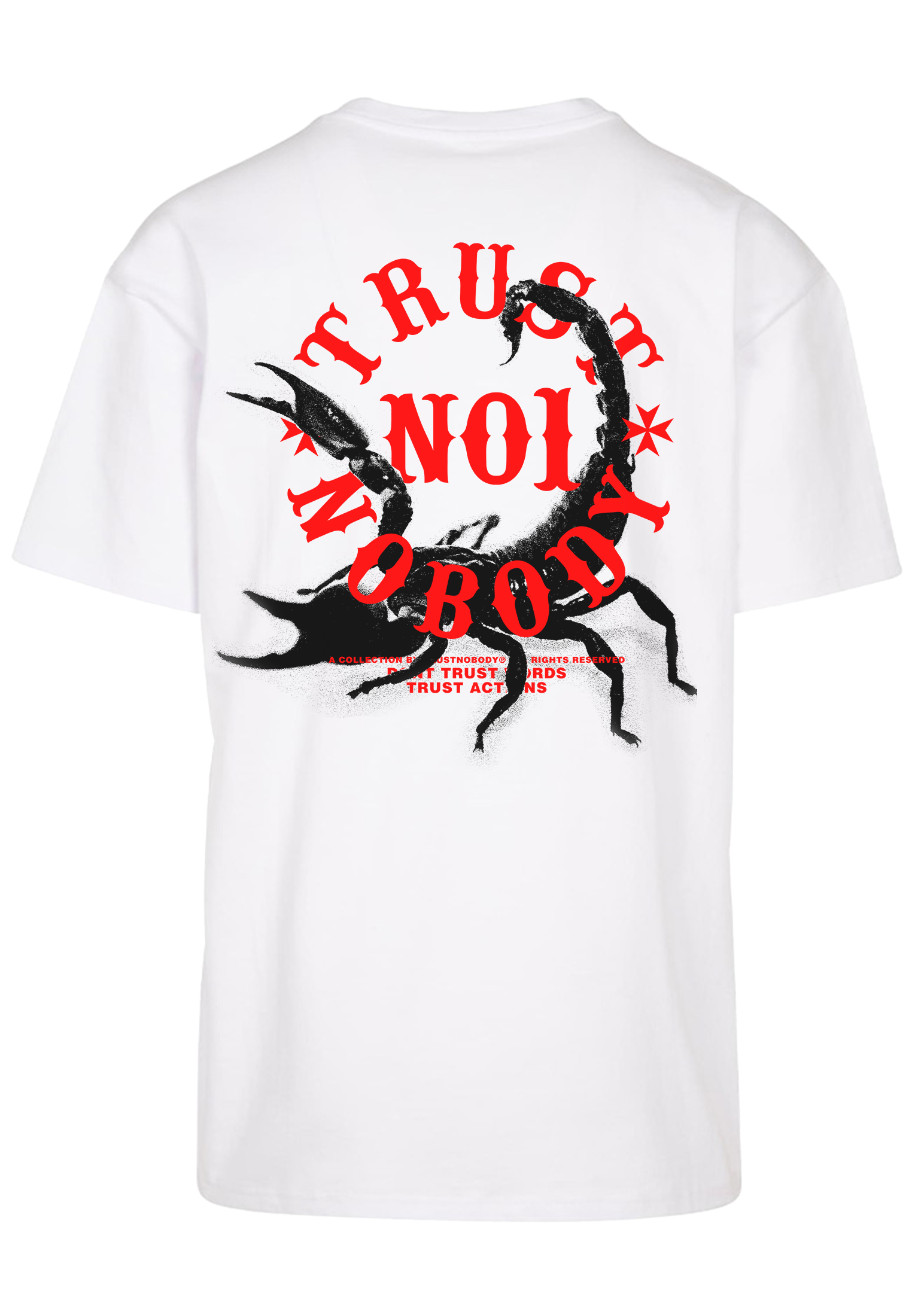TRUST NOBODY® - Scorpion - Beast Collection - Heavy Oversize Tee [white/black]