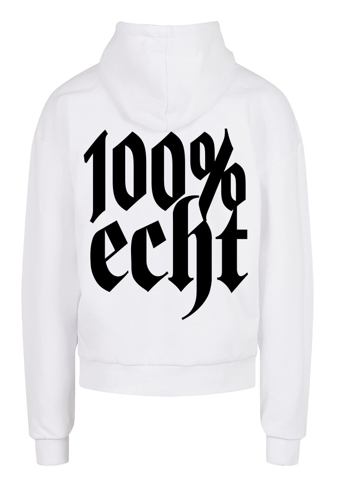TRUST NOBODY® - 100% Echt Oversized Basic Hoody [white/black]