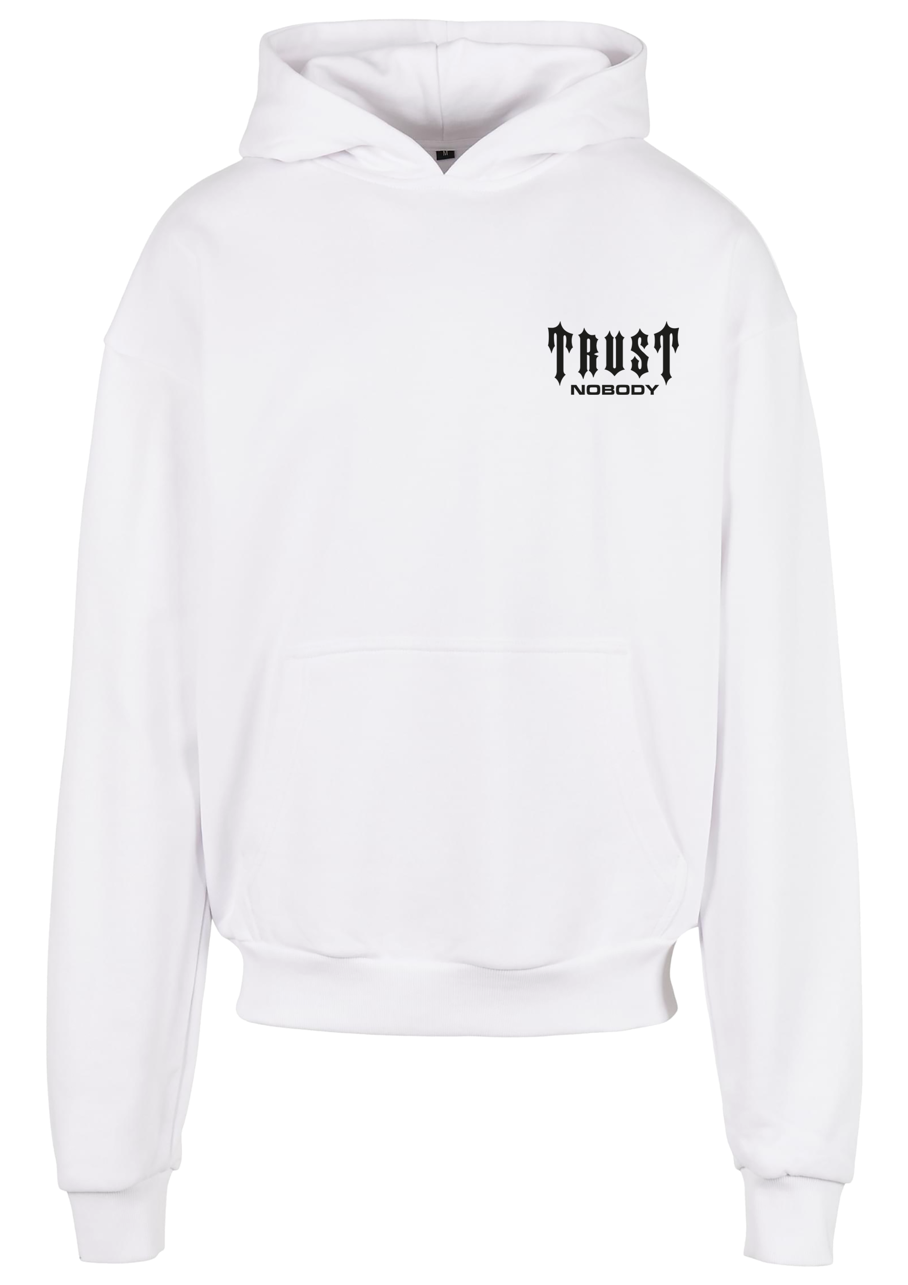 TRUST NOBODY® - 100% Echt Oversized Basic Hoody [white/black]