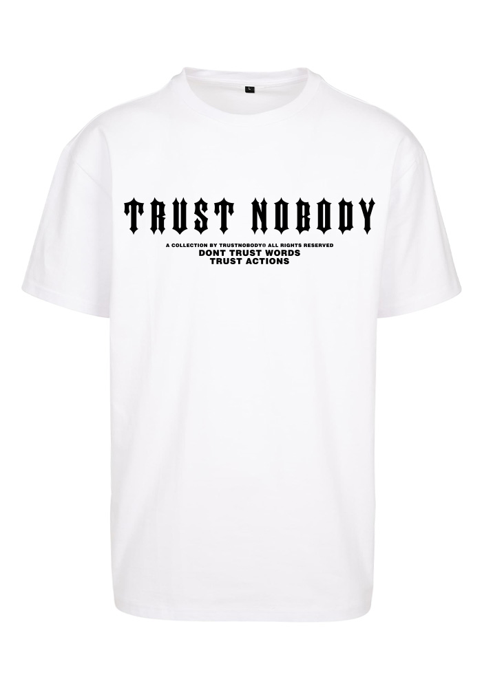 TRUST NOBODY® - TRUST ACTIONS Heavy Oversize Tee [white/black]