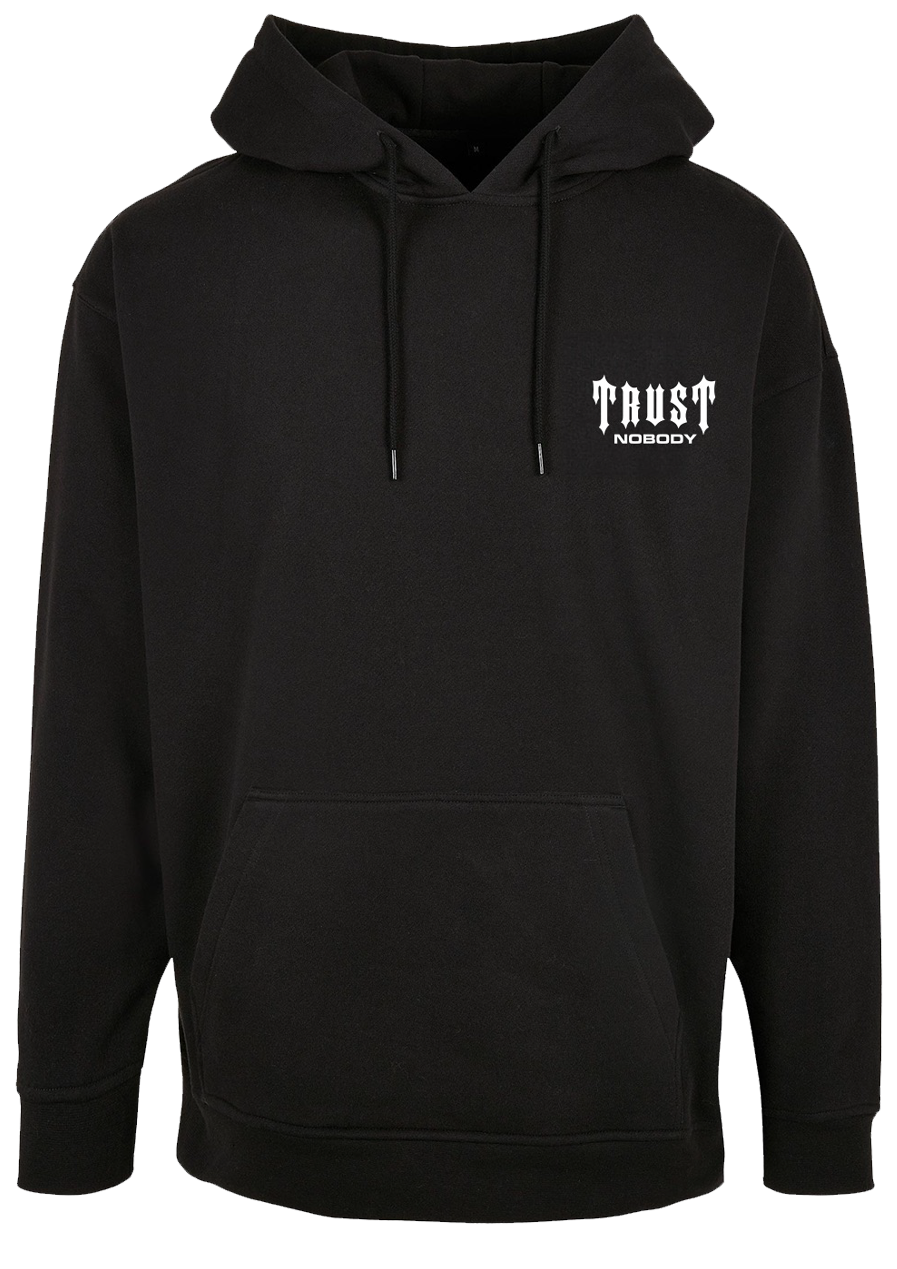 TRUST NOBODY® - 100% Echt Oversized Basic Hoody [black/white]
