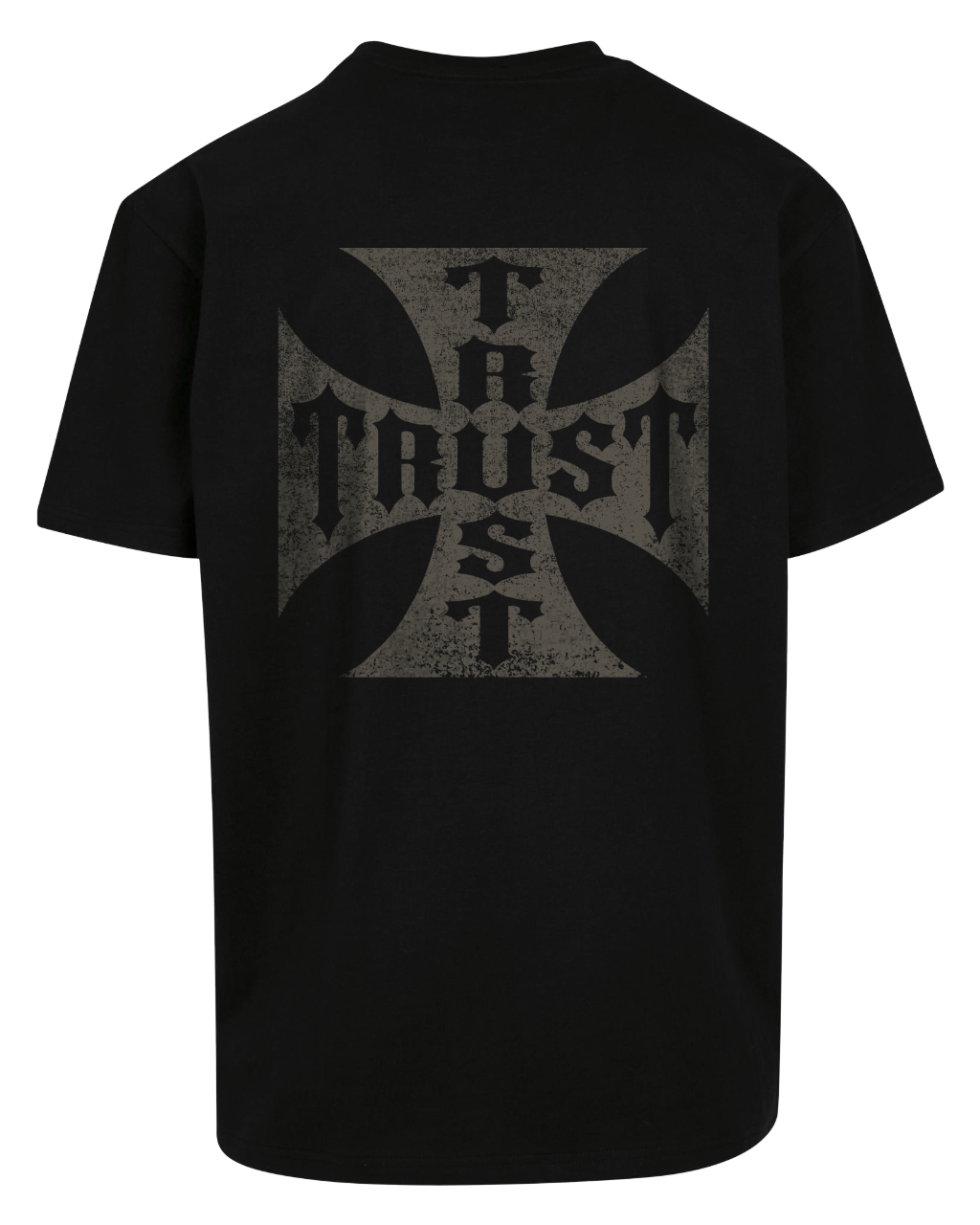 TRUST NOBODY® - Cross Heavy Oversized Tee [black/grey]