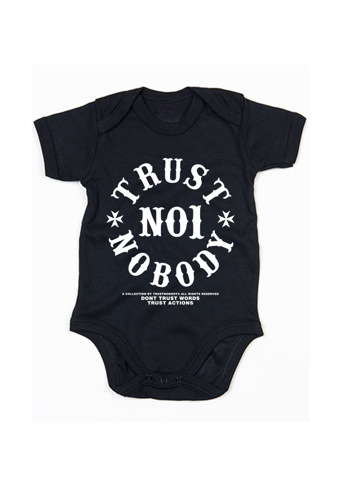 TRUST NOBODY® - Baby Basic Bodysuit [black/white]