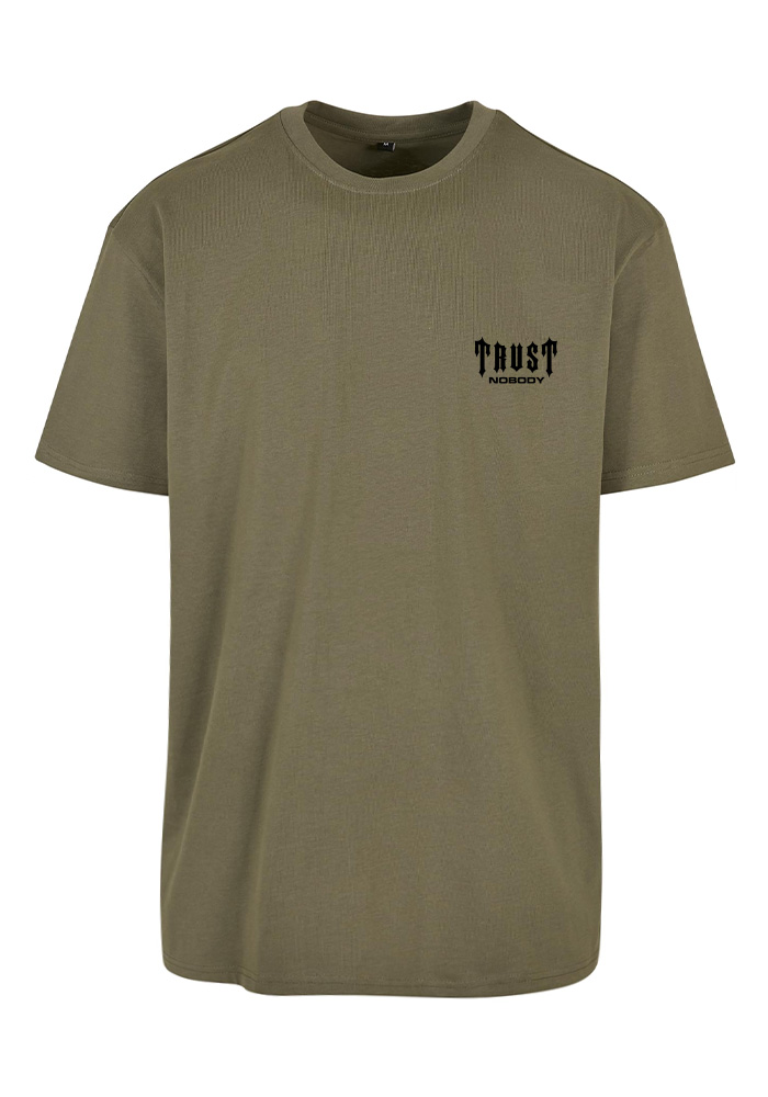 TRUST NOBODY® - 100% Echt Heavy Oversize Tee [olive/black]