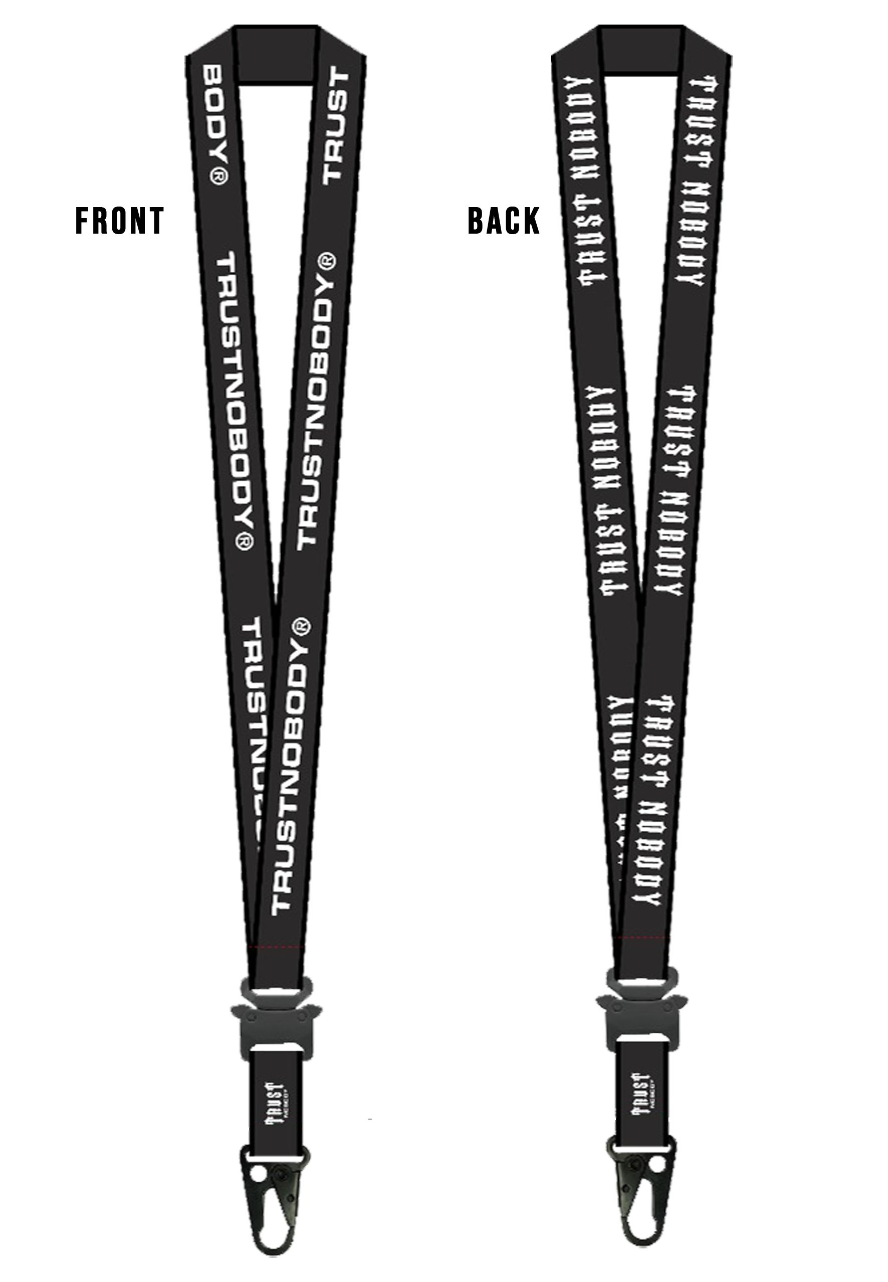 TRUST NOBODY® - Lanyard - extra strong [black]