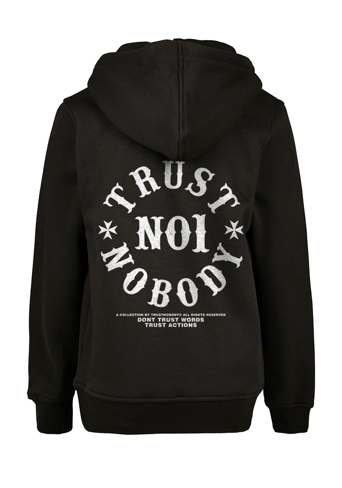 TRUST NOBODY® - Kids Basic Hoody [black/white]