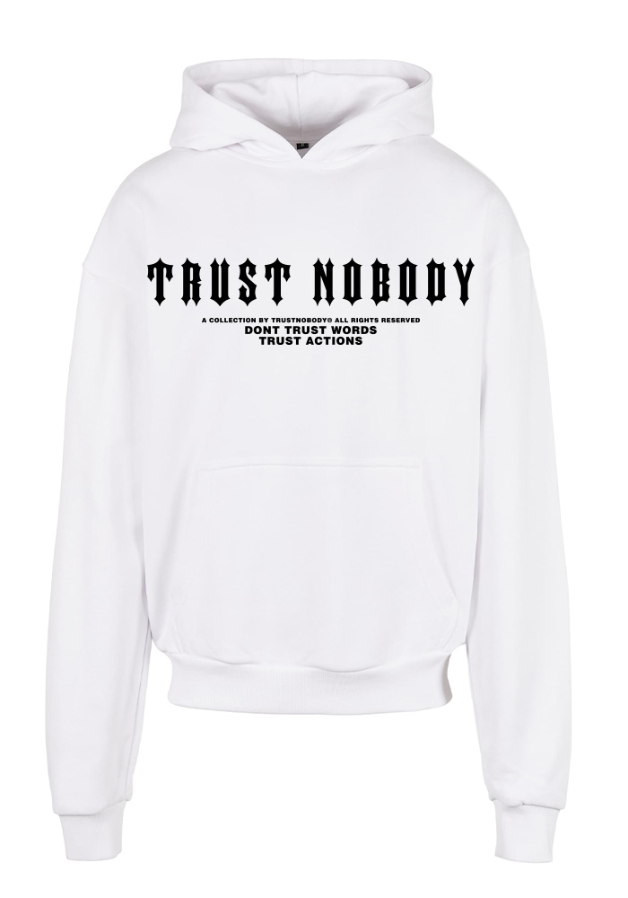 TRUST NOBODY® - TRUST ACTIONS Oversized Basic Hoody [white/black]